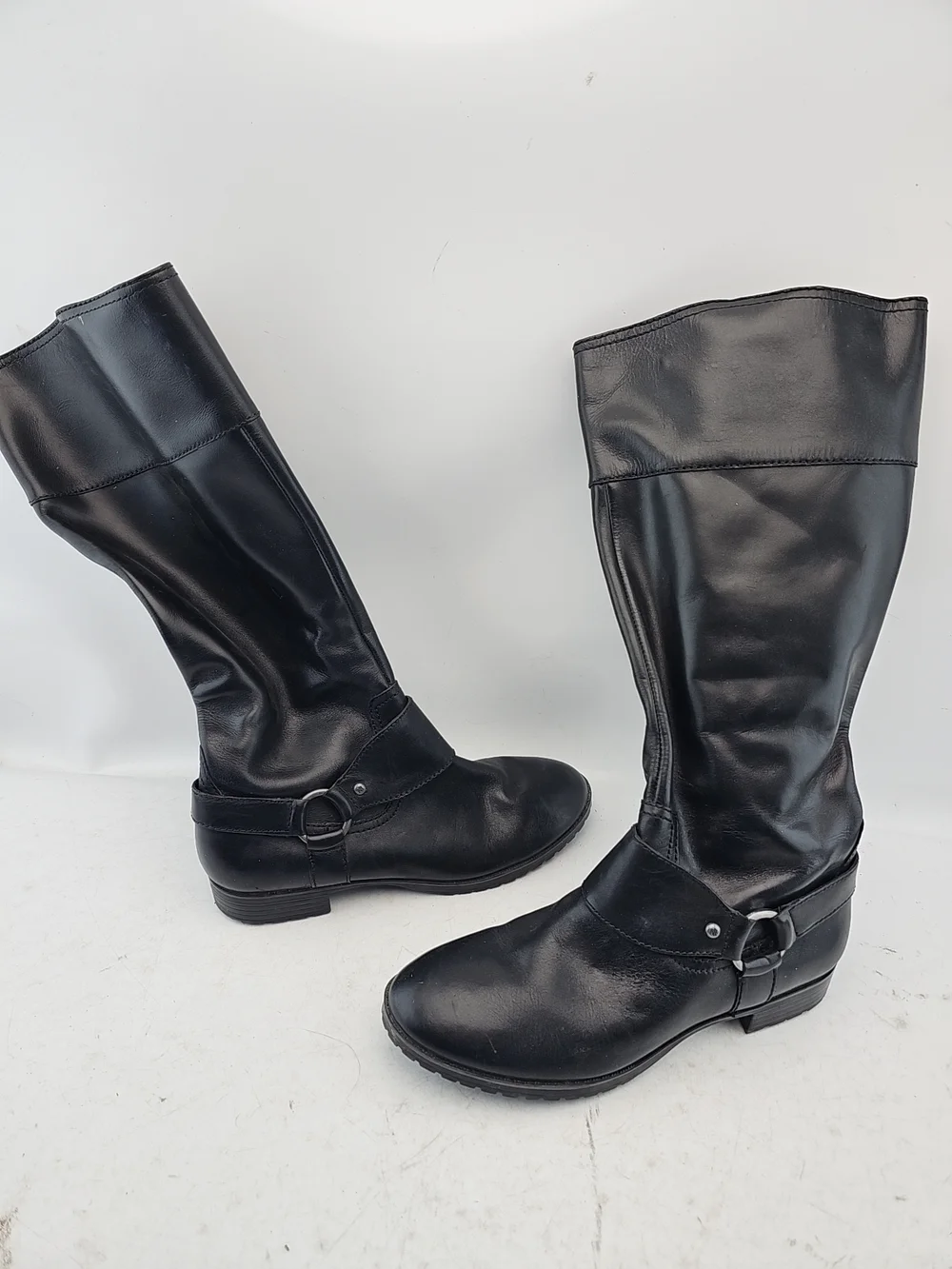 Lauren Ralph Lauren Black Leather Riding Boots